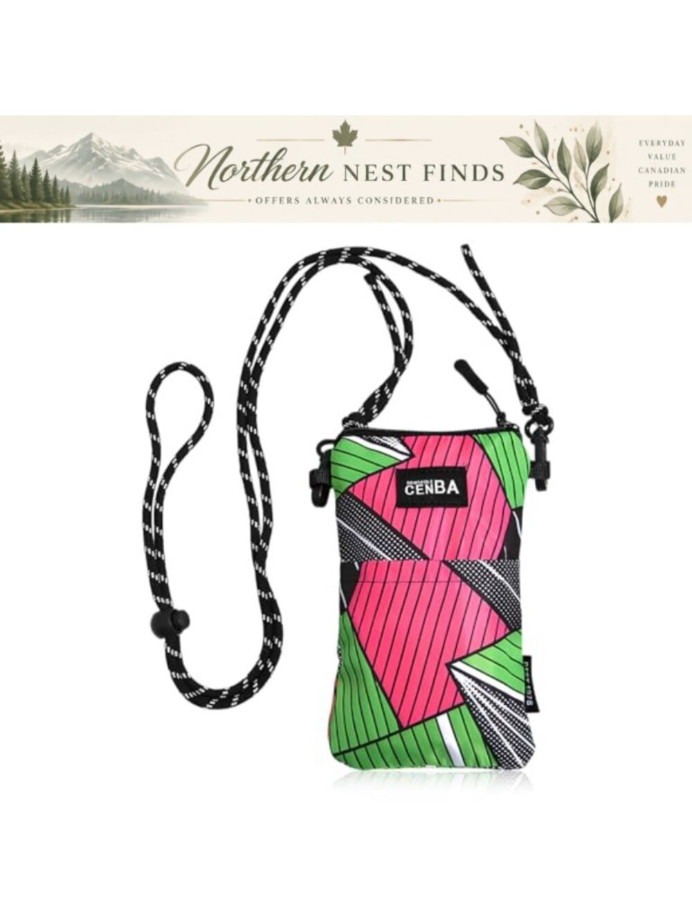 Nylon Cell Phone Purse Small Crossbody Bag Mini Mobile Phone Bag Adjustable